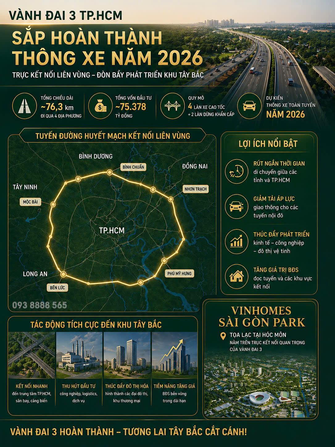 T&oacute;m tắt th&ocirc;ng tin V&agrave;nh đai 3 TPHCM sắp ho&agrave;n th&agrave;nh th&ocirc;ng xe năm 2026 - trực tiếp kết nối li&ecirc;n v&ugrave;ng - đ&ograve;n bẩy ph&aacute;t triển khu vực T&acirc;y Bắc