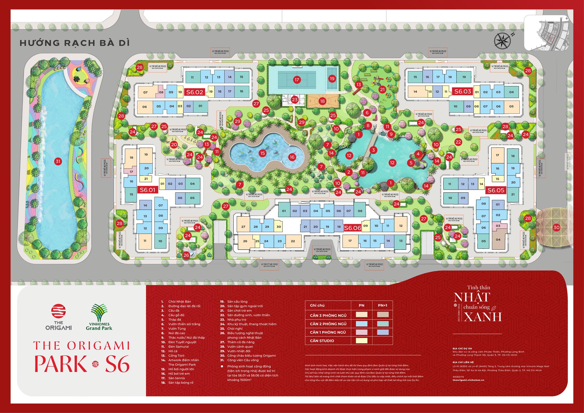  Mặt bằng chi tiết tòa S6.01 The Origami Vinhomes Grand Park