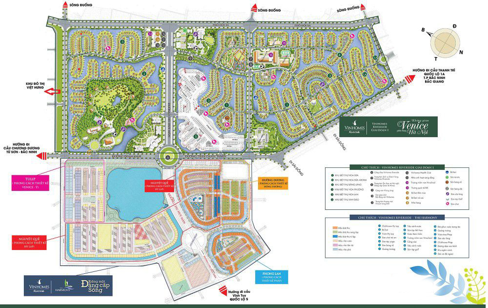 Mặt bằng tổng khu đô thị Vinhomes Riverside