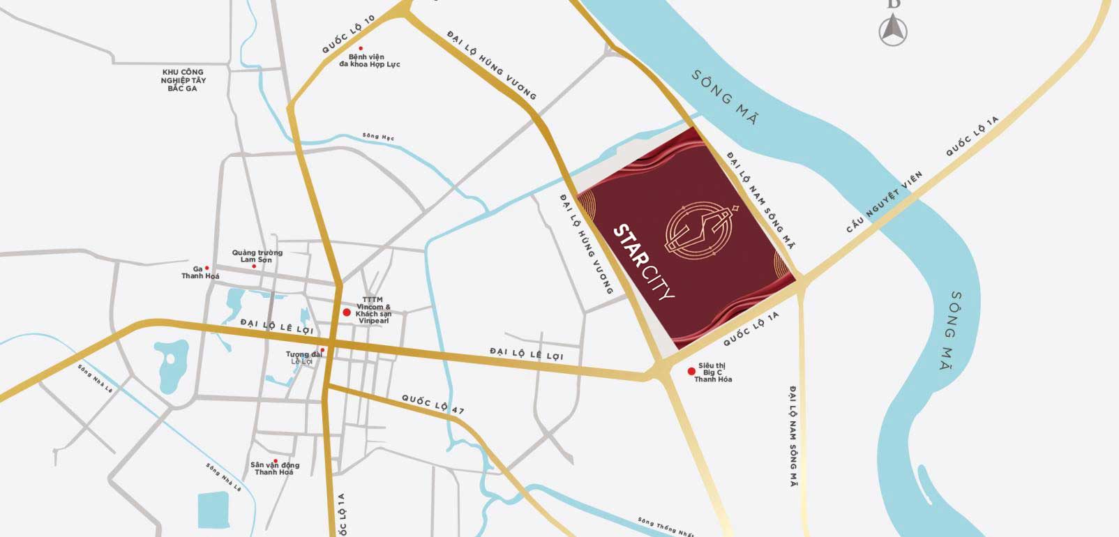 Vị trí dự án Vinhomes Star City